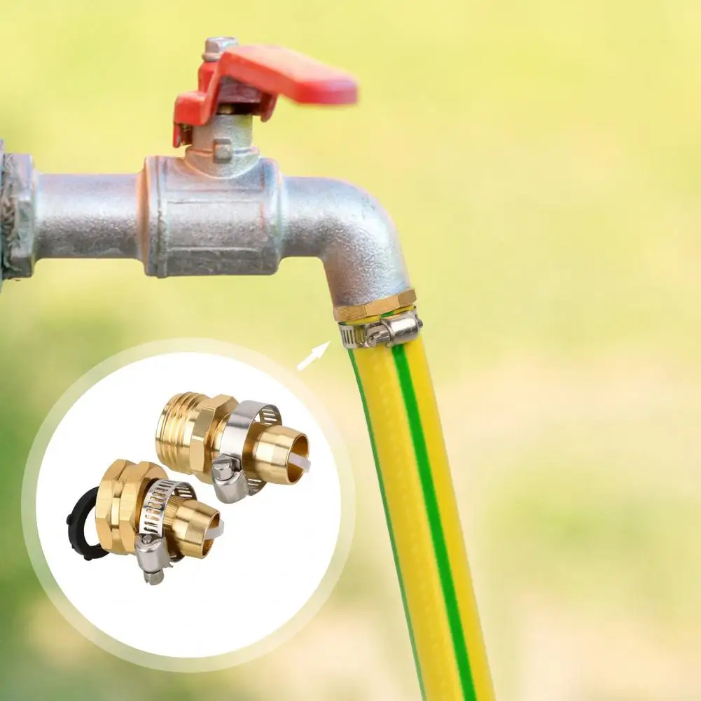 

Износостойкий адаптер для шланга, универсальные сверхмощные разъемы для садовых шлангов, 2 комплекта алюминиевых сменных ремонтных комплектов для растений