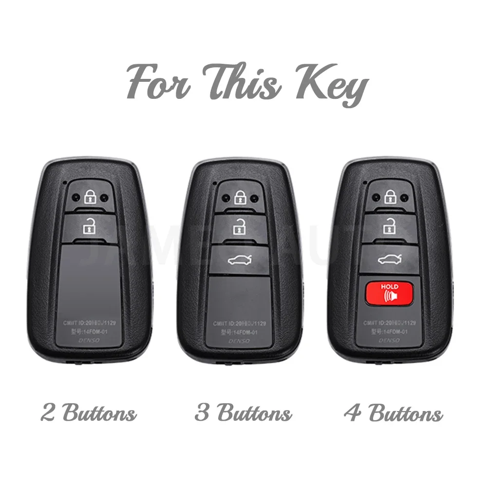 Чехол-брелок из ТПУ с дистанционным управлением и 2/3/4 кнопками для Toyota CHR C-HR Camry Prius