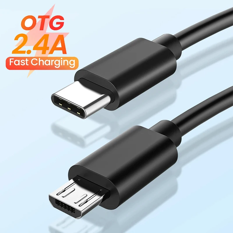 

Type C to Micro USB Cable Fast Chargering USB C to Micro USB Cord Adapter Support OTG Charge Sync Compatible for MacBook Pro