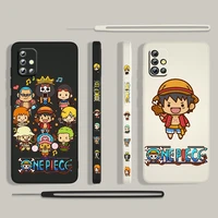 one piece anime funny for samsung galaxy a73 a53 a33 a52 a32 a22 a71 a51 a21s a03s a50 4g 5g liquid left rope phone case cover