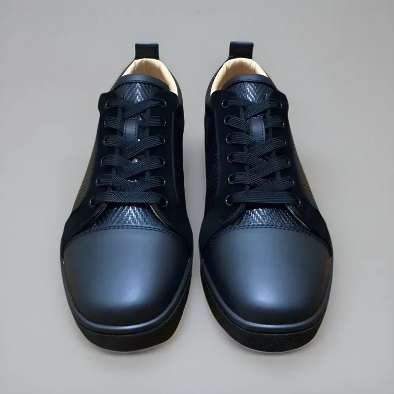 Дизайнерские роскошные брендовые низкие туфли с красной подошвой для мужчин