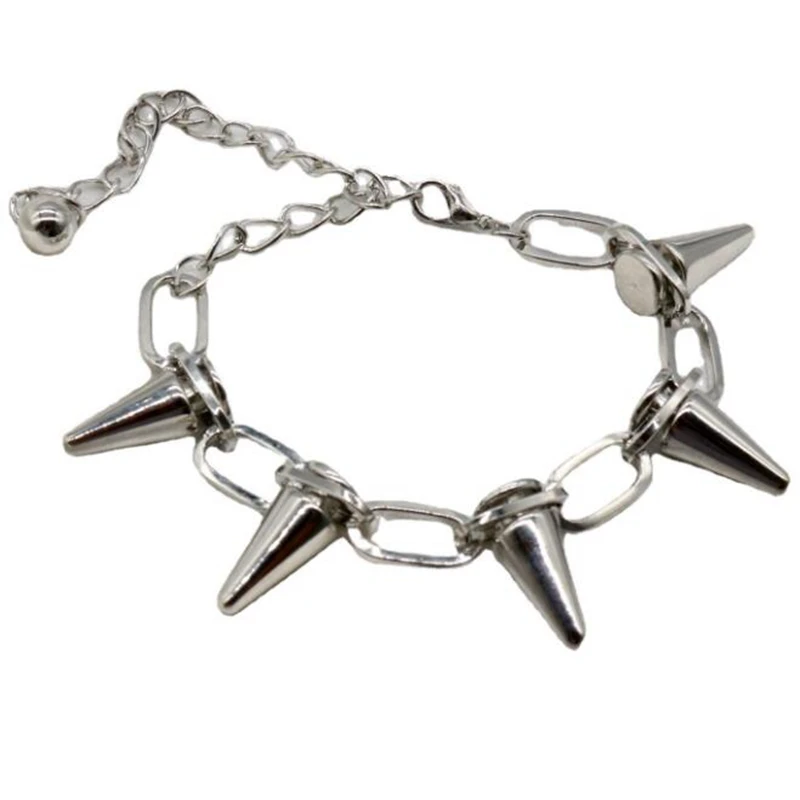 

Vintage Gothic Rock Spike Cone Stud Rivet Cuff Bracelet Open Thumb Handcuffs Bangle For Women Jewelry Trendy Punk Hip Hop Gift