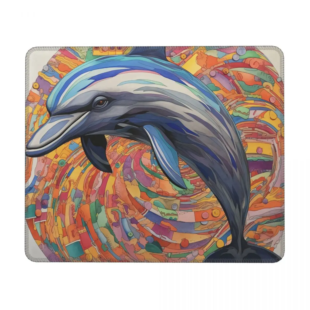 

Dolphin Horizontal Print Mouse Pad Colored Cartoon Pencil Art Rubber Desktop Mousepad Anti Fatigue Aesthetic Cute Mouse Pads