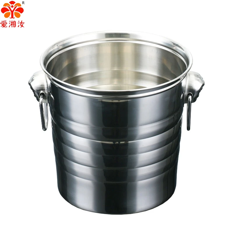 

Aixiangru Stainless Steel Ice Bucket 3L/5L/7L Gold Silver Tiger Head Handle