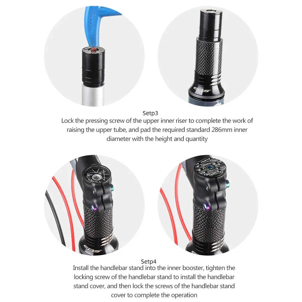 TOOPRE высота Распорки подъемник велосипедный вынос вилки удлинитель внутренний