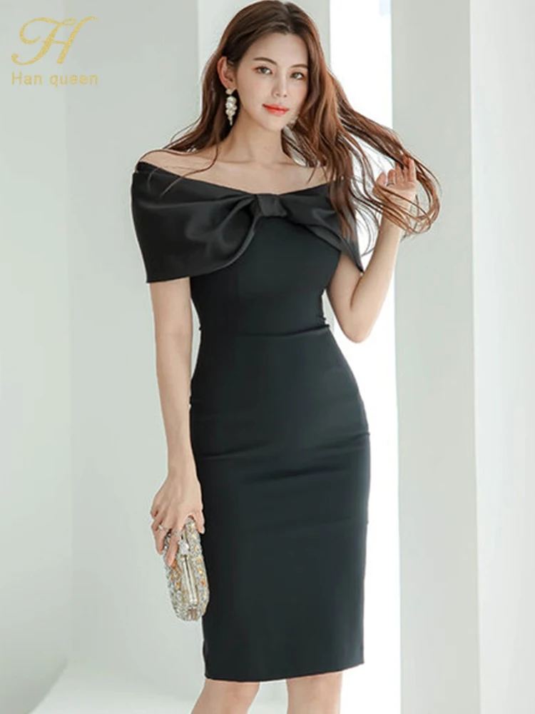 

Женское платье-карандаш с воротником-лодочкой H Han Queen