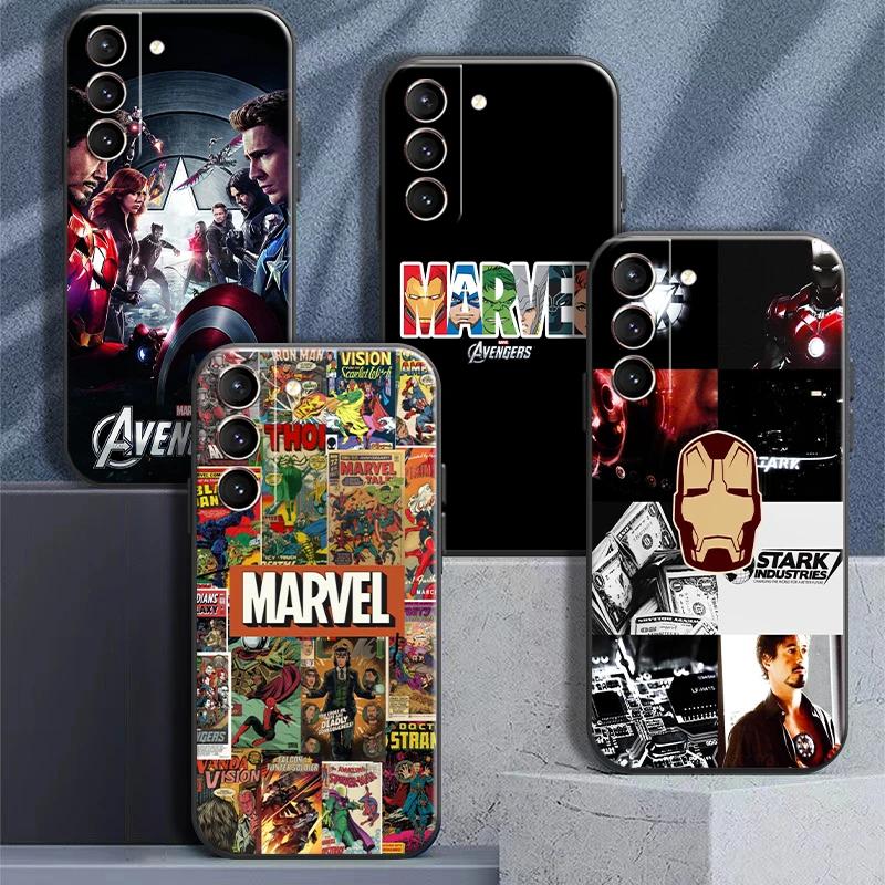 

Marvel Avengers Logo Phone Case For Samsung Galaxy S22 S21 S20 Plus Ultra FE 5G S9 S10 Lite S10E Plus 5G Coque TPU Carcasa
