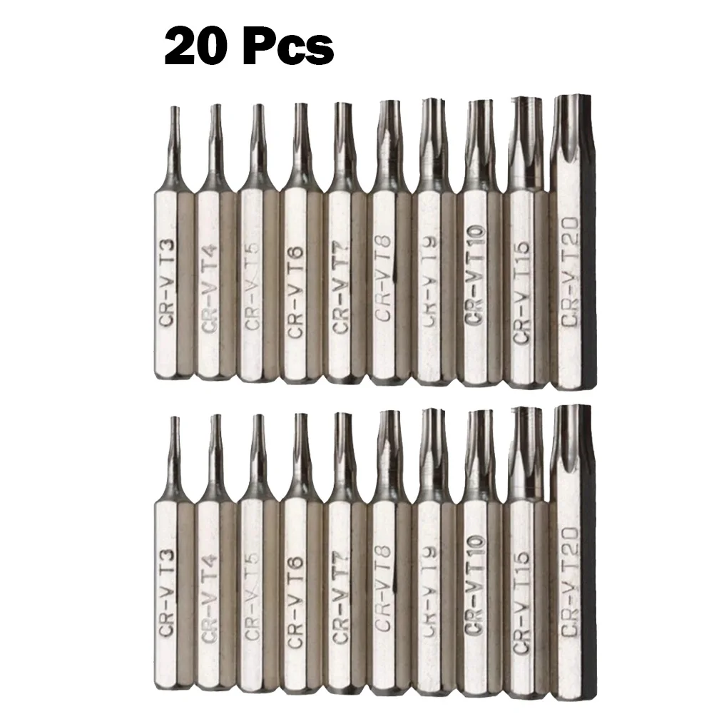 

Torx Screwdriver Bits 20pcs 4mm Shank Mobile Repair Tools Plum Blossoms Repairing Head Power Tools T3 T4 T5 T7