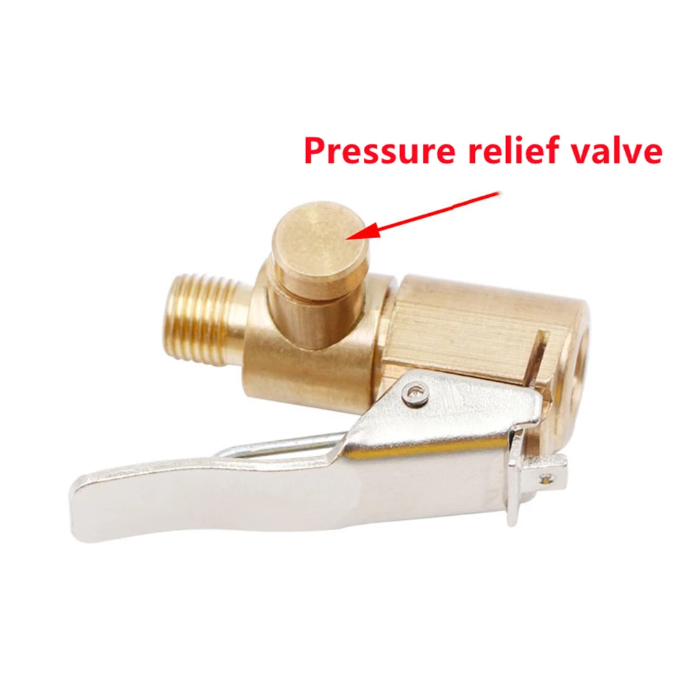 

8MM Car Air Pump Nozzle Adapter Truck Tire Metal Inflator Valve Connector Head Clip Prevent Air Leaks Quickly Deflate
