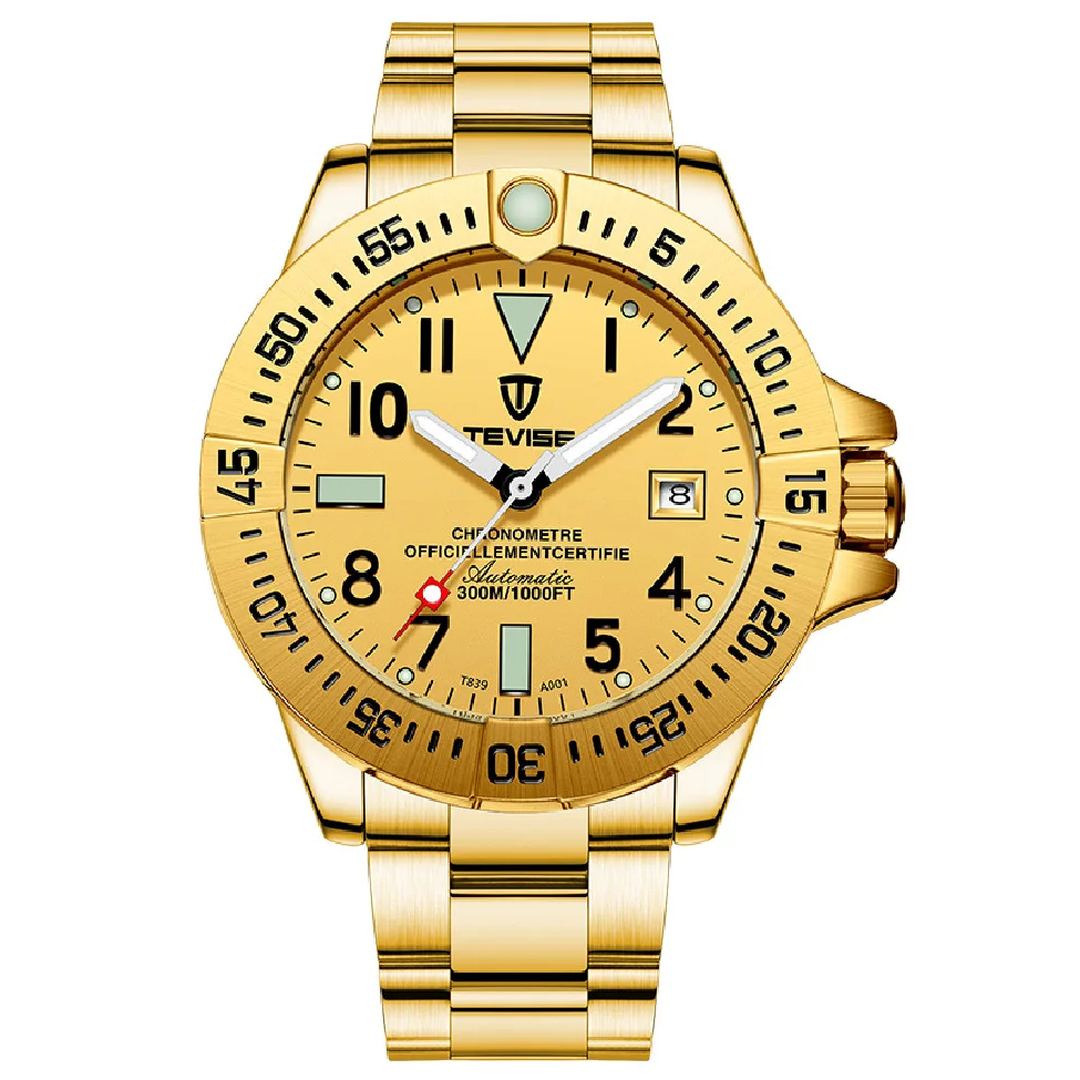 

Мужские механические часы бренда TEVISE, роскошные светящиеся автоматические часы, мужские часы, деловые водонепроницаемые наручные часы, муж...