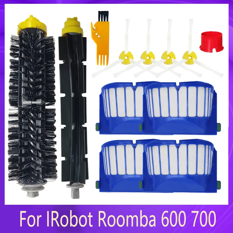 

Main Brush Side Brushes Hepa Filter For IRobot Roomba 600 Series 615 664 671 690 691 694 650 660 685 Robotic Vacuum Cleaner