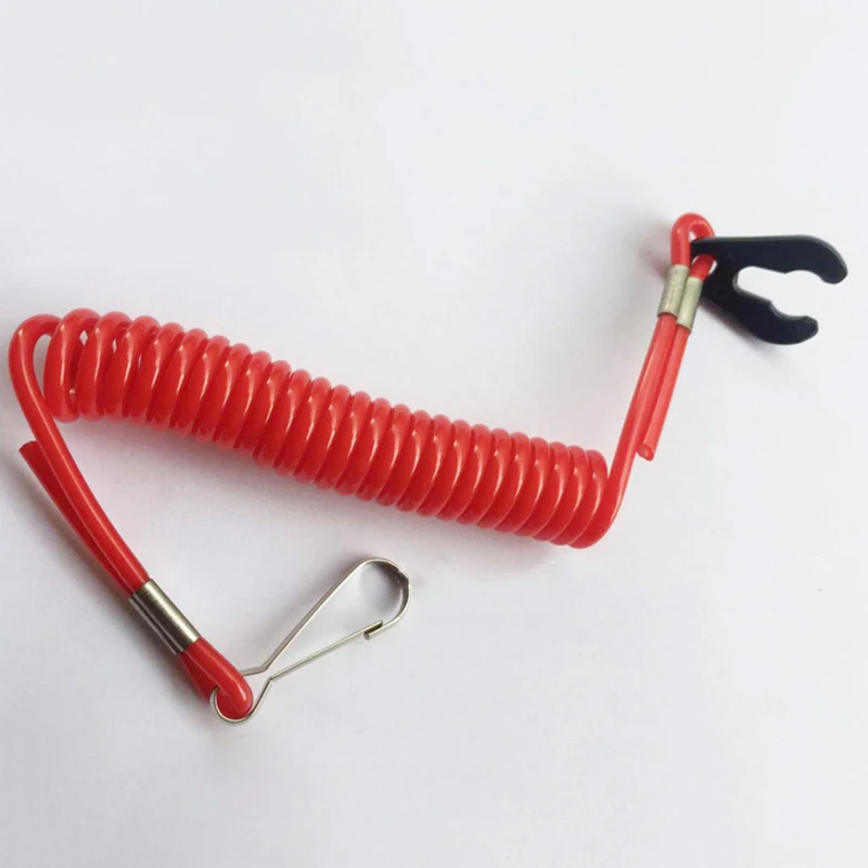 

1pc Boat Kill Switch Key Lanyard For Honda Mercury Evinrude Johnson Tether Swivel Snap Hook Prevents Tangles With 2 Keys