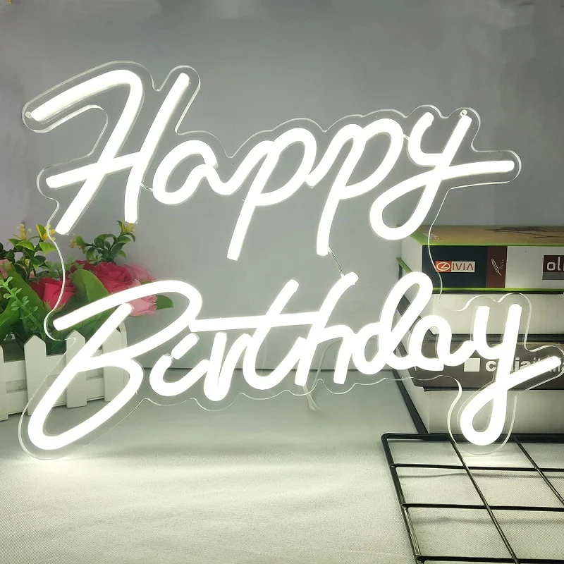 

Happy Birthday LED Neon LED Sign Party Décor Neon Light Sign Lighting For Birthday Party Decoration Birthday Gifts