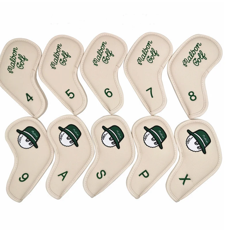 

New Golf Iron Cover 10Pcs Set PU Leather Waterproof Magnet Style