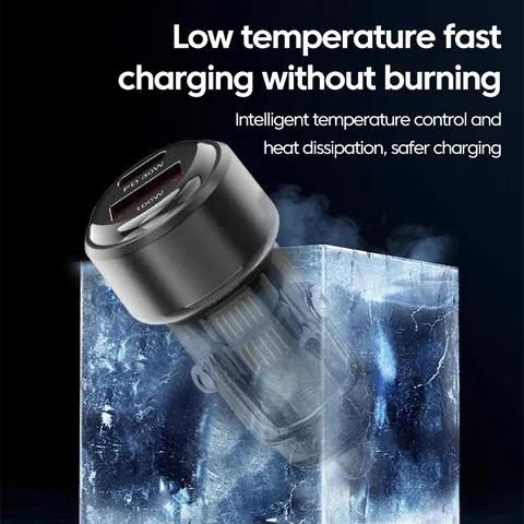 Автомобильное зарядное устройство USB 100 Вт, быстрая зарядка для OPPO Huawei Xiaomi PD30W, автомобильное зарядное устройство типа C для iPhone 16 15