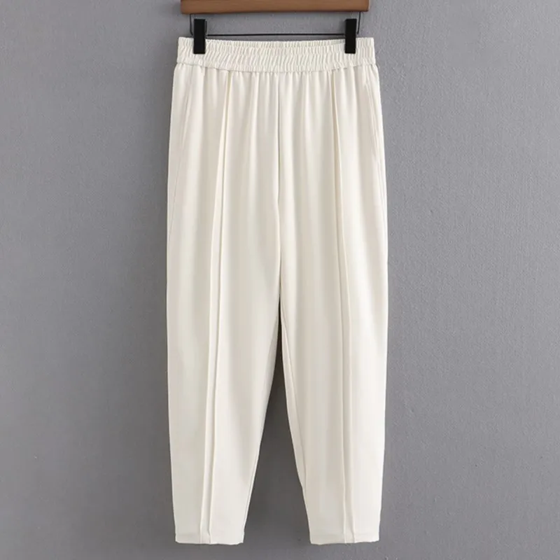

Plus Size Suit Pants Women Clothing Commuter High Waist Ankle Length Bottoms Curve Trousers Spring Summer 2023