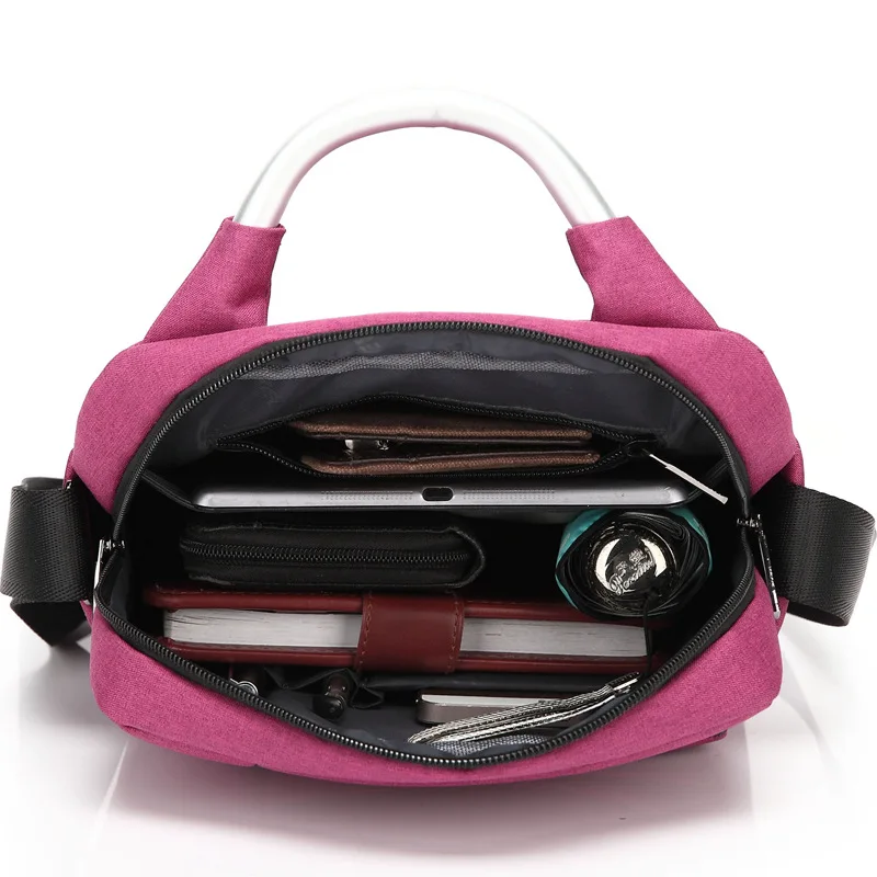 Free Shipping Nylon IPad Computer Bags Silt Pocket Waterproof Unisex Shoulder Bag Solid Color Fashion Handbags