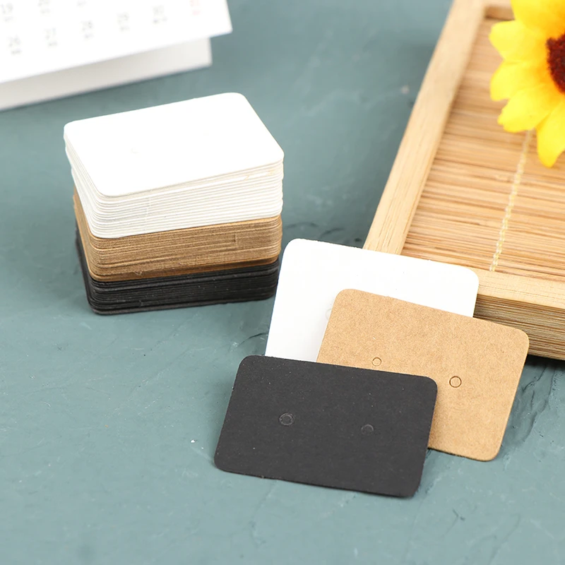 

100PCS Jewelry Display Stud Earring Cards Hang Favor Label Tag Making DIY Earring Label Card