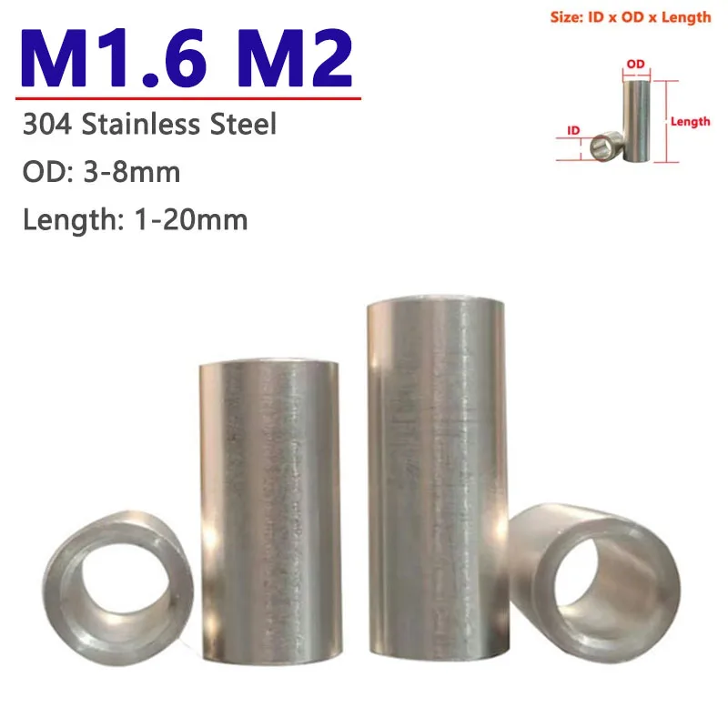 

Нерезьбовые втулки из нержавеющей стали M1.6 M2