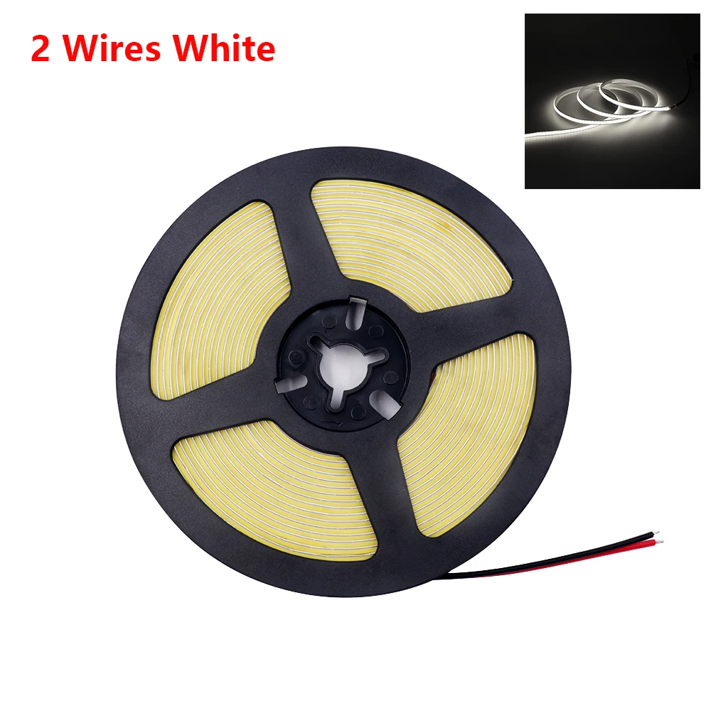 

3 мм 5 мм 8 мм PCB COB Светодиодная лента 5 В 12 В 24 В 320 светодиодов/м Высокая плотность RA90 Гибкая светодиодная лента COB с регулируемой яркостью Линейное освещение