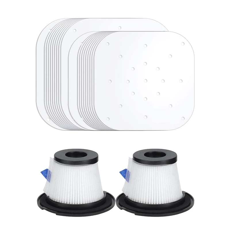 

200 шт., прокладки для фритюрницы, 7,5/8,5 дюйма, пергаментная бумага для фритюрницы и Сменный фильтр Hepa 2 шт.