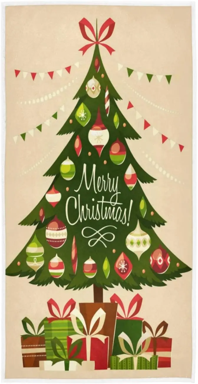 

Полотенце для лица с надписью "Merry Christmas", подарок на Новый год, Рождество, мягкое полотенце для ванной, отеля, спа, косметическое полотенце