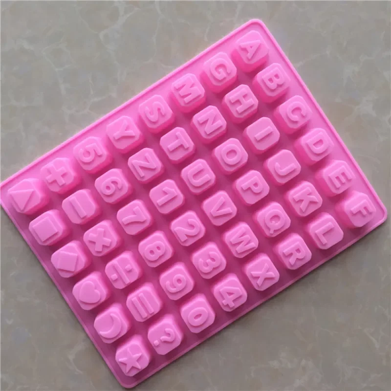 

48pc Letters Alphabet Silicone Chocolate Mold Cake Baking Mold Handmade Diy Ice Cube Candy Soap Decorating Tool Soap Making Tray