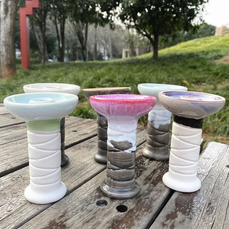 

Ceramics Hookah Bowl Shisha Tobacco Holder One Hole Phunnel Sheesha Narguile Chicha Accessories/Drop Shipping