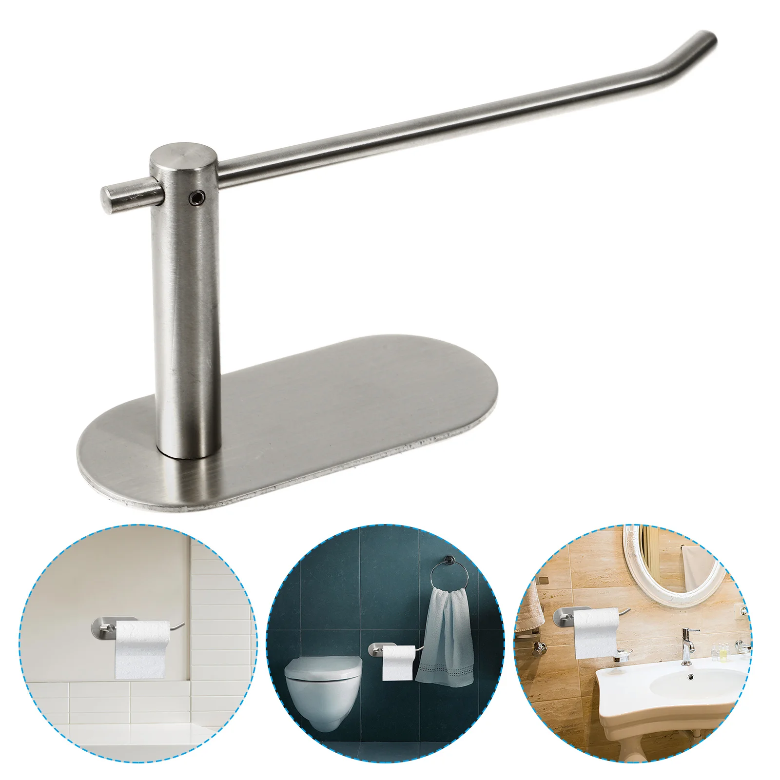 

Tower Hanger Paper Towel Holder Metal Wall Bar Stainless Steel Bathroom Accessories