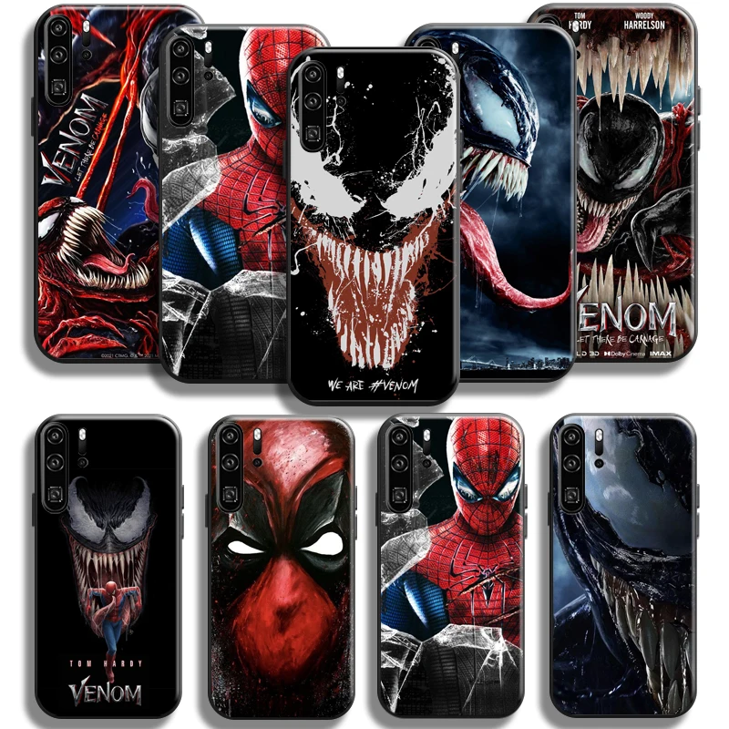 spiderman-venom-deadpool-phone-case-for-huawei-p-smart-2019-2021-p50-p40-p30-p20-pro-lite-5g-funda-coque-liquid-silicon-tpu
