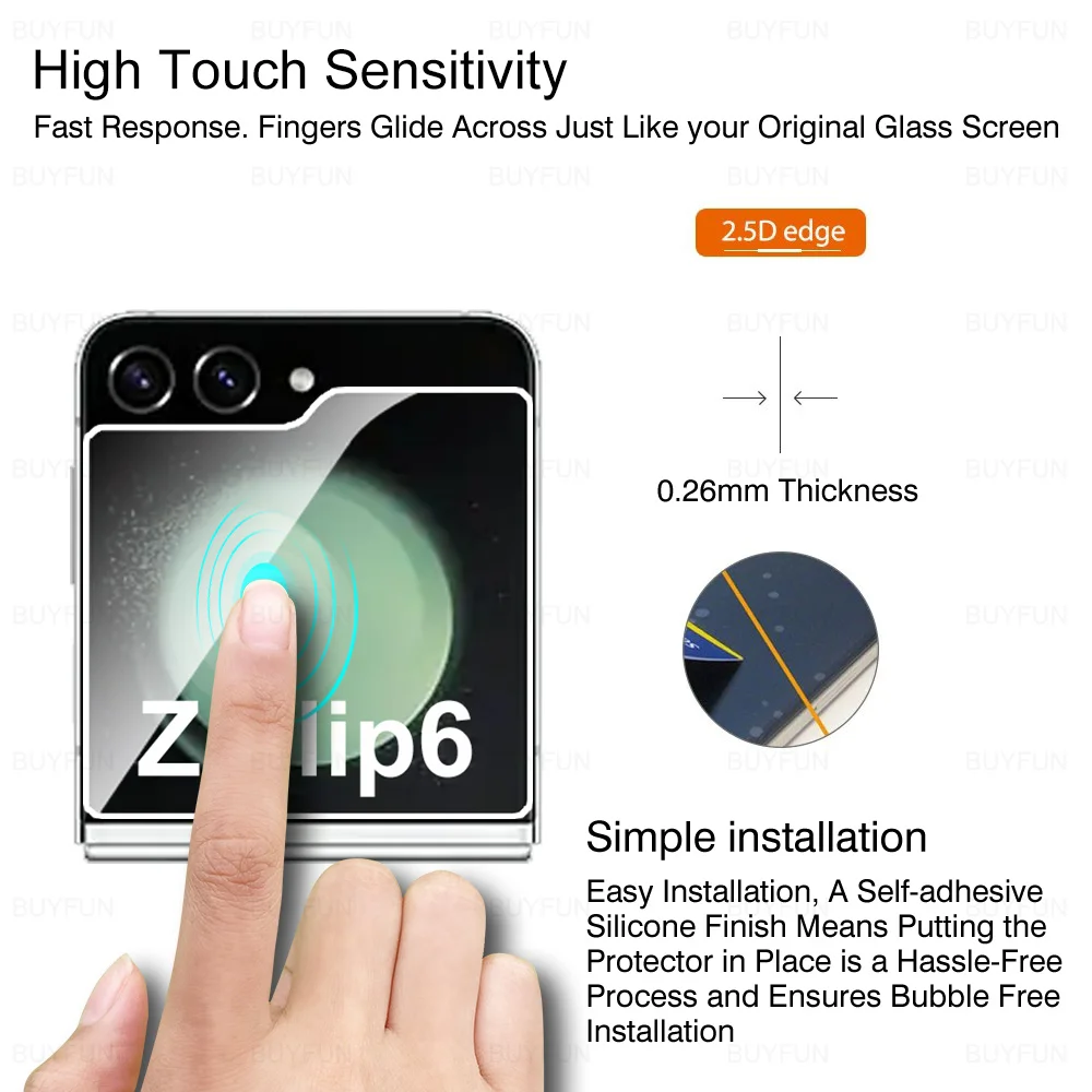 Защитное закаленное стекло для Samsung Galaxy Z Flip6 5G защитная пленка экрана Flip 6 ZFlip6