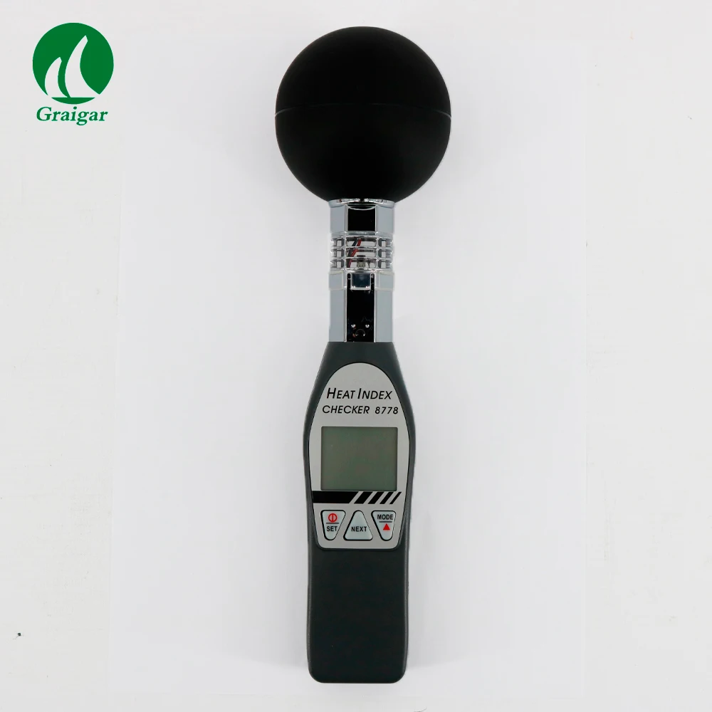 

Digital Handheld Black Bulb Thermometer AZ8778 Heat Index Meter Hygrometer