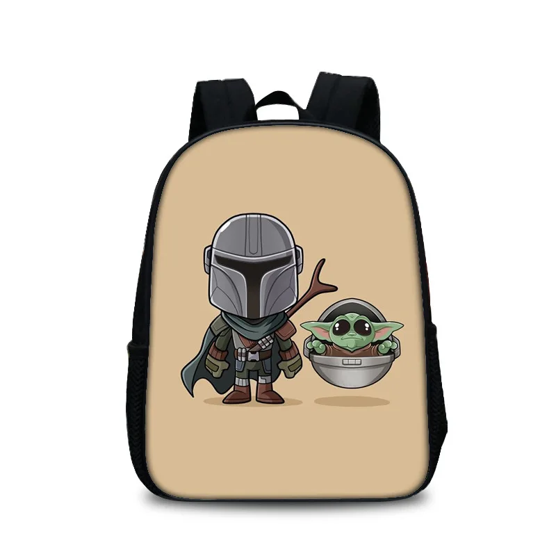35cm New Disney Mandalorian Children's Backpack Baby Yoda 3D Large-capacity Waterproof Travel Bag Kids Boys School Bag Mochila