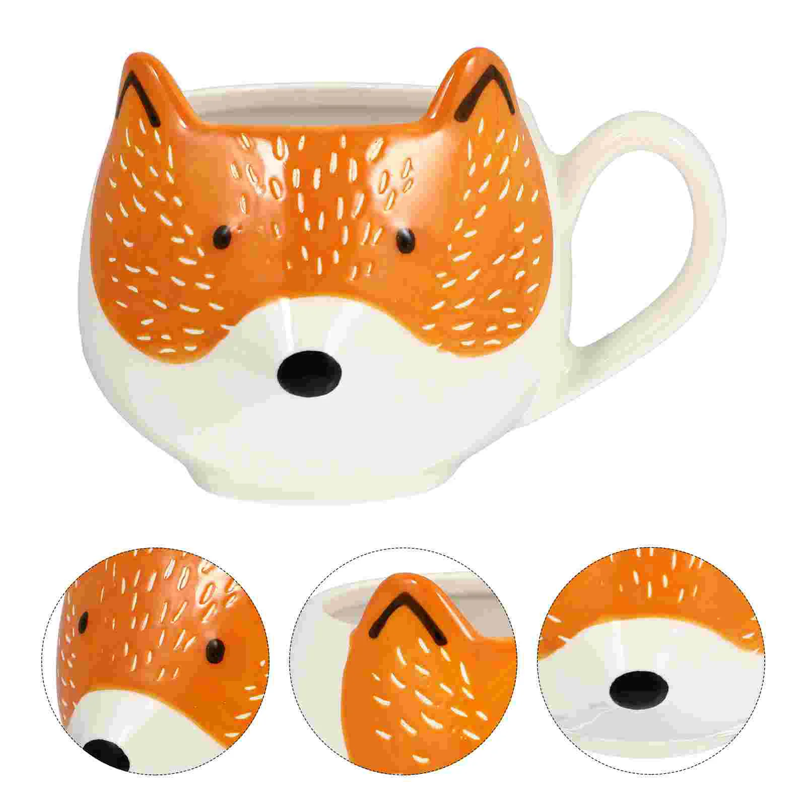 

Cup Coffee Mug Drinkingmugswater Ceramic Forhandle Animal Tea Shape Fox Design