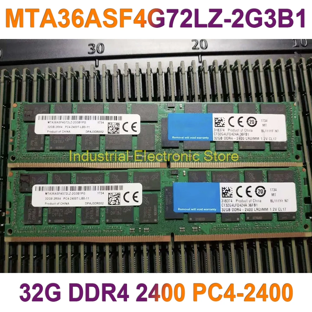 1 шт. для MT RAM 32GB 32G DDR4 2400 PC4-2400 2RX4 ECC LRDIMM памяти