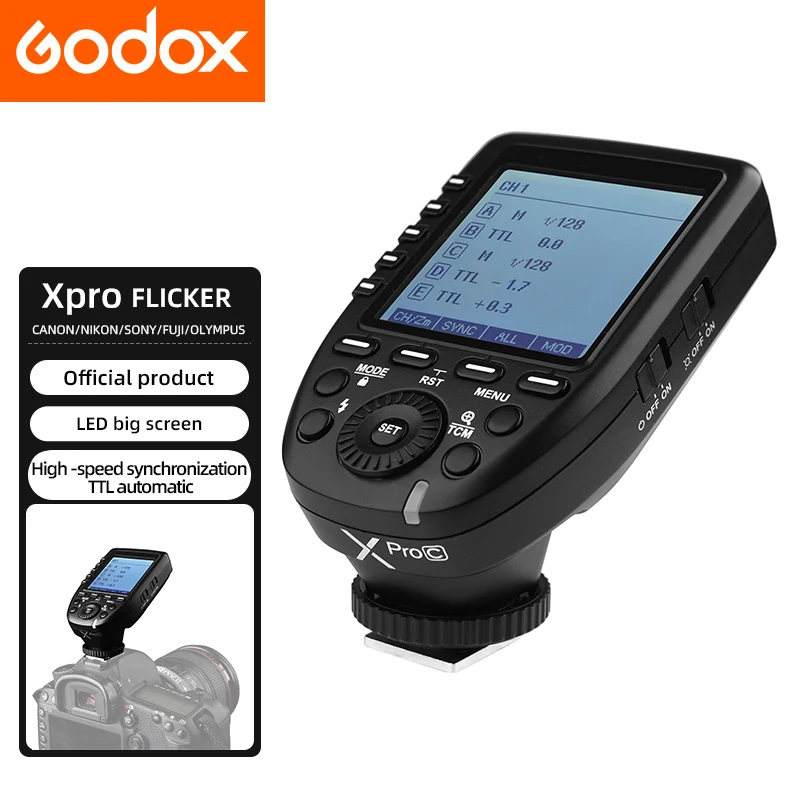 

Godox XproTFlash Trigger Flash Transmitter Off the Machine Trigger 2.4G frequency Bluetooth Machine Top Light Outside ShootF