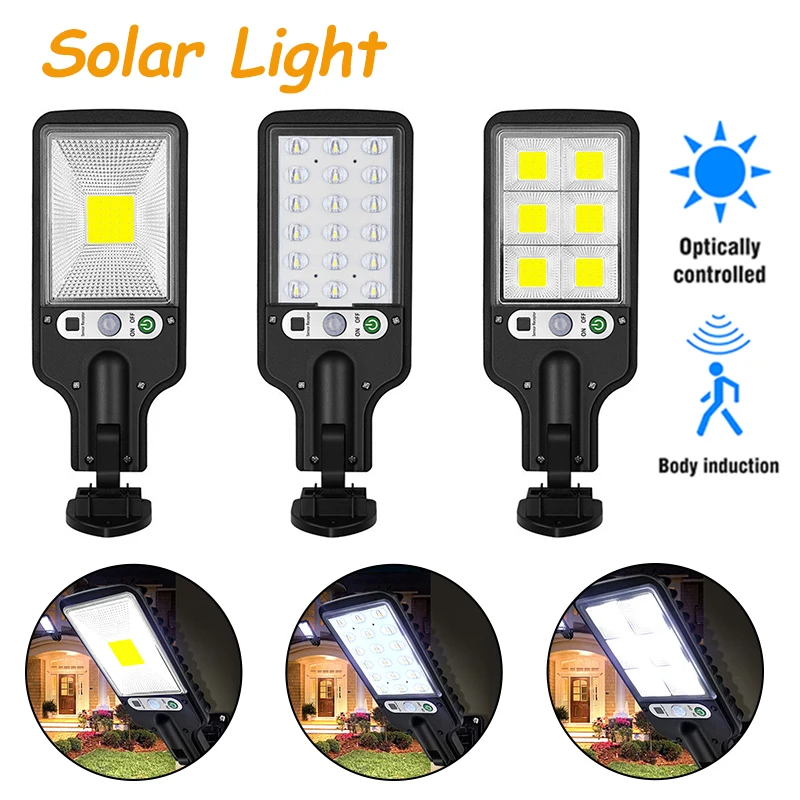 

30/72COB Solar LED Street Lights With 3 Light Modes Outdoor Solar Lamp Waterproof Remote Control Lamp Security Garden Lighting