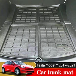 TPE Car Rear Trunk Mat For Tesla Model 3 Y 2017-2021 Waterproof Protective Pads Cargo Liner Tray Floor Interior Accessories