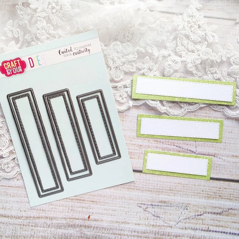 

Rectangle Cutting Dies Scrapbook Diary Decoration Embossing Template Diy Greeting Card Handmade 2022 New Hot