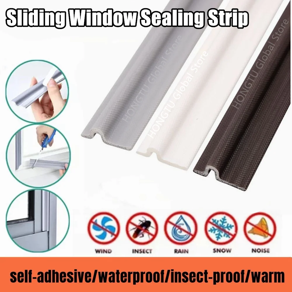 

New 40M Sliding Door Windows Sealing Strip Acoustic Foam Windproof Soundproof Self Adhesive PU Cotton Seal Door Gap Tape 2023