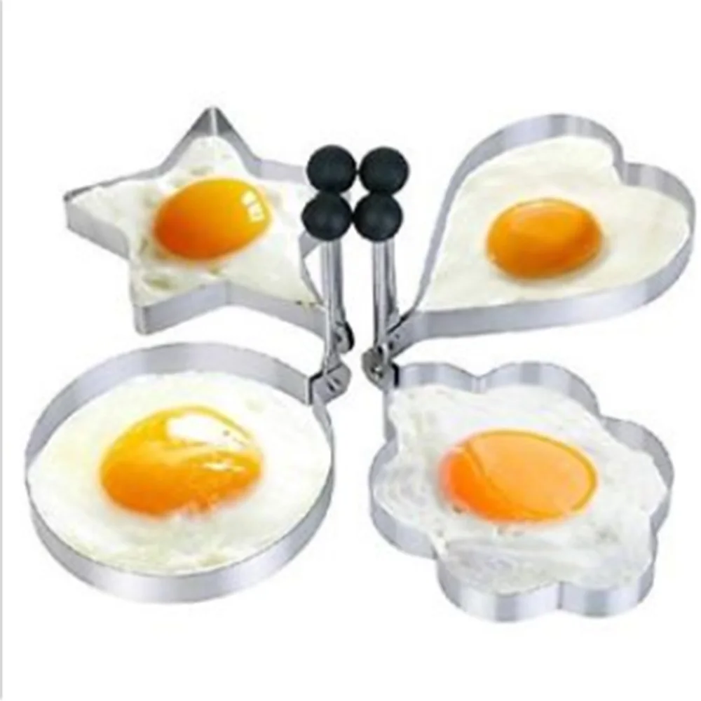 

4Style Fried Egg Pancake Shaper Omelette Mold Mould Gadget Stainless Steel Frying Egg Cooking Tools Kitchen Accessories