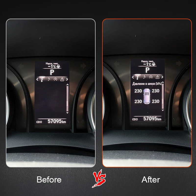 Фото Для Toyota Camry 2018-2023 TPMS цифровой ЖК-дисплей для шин, автоматическая охранная сигнализация, система контроля давления в шинах Camry 2019 2020 2021 №5