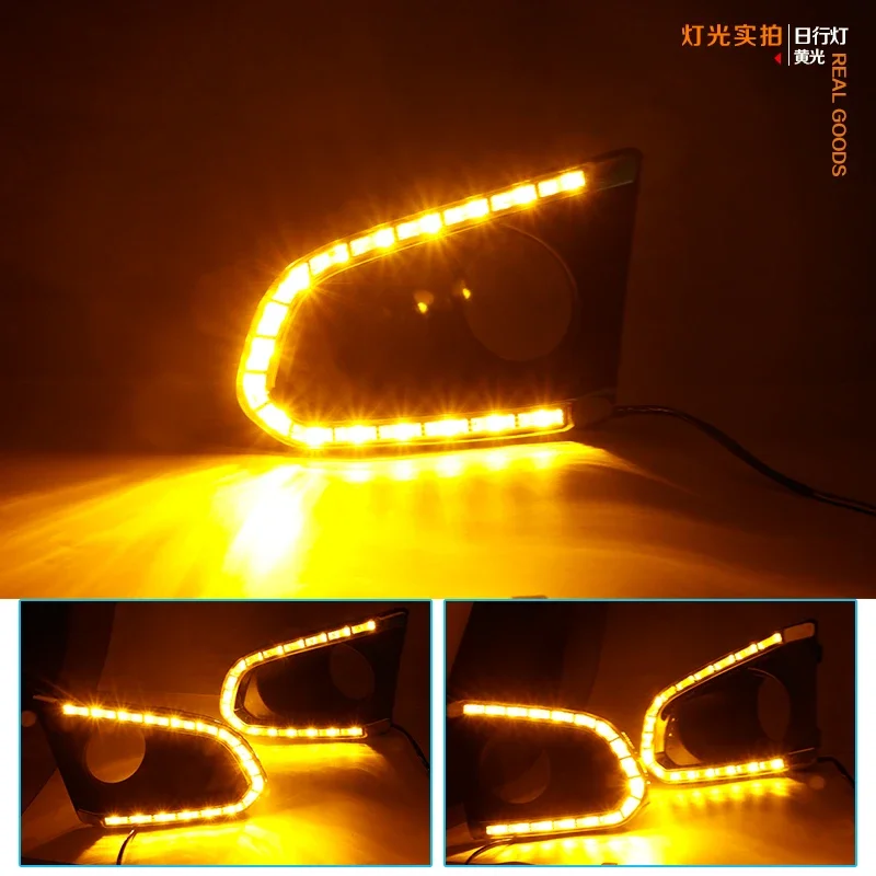 ity 2 SZTUKI LED do jazdy dziennej Chevroleta Chevy TRAX 2014 2015 2016 DRL z osłoną świateł przeciwmgielnych kierunkowskazów