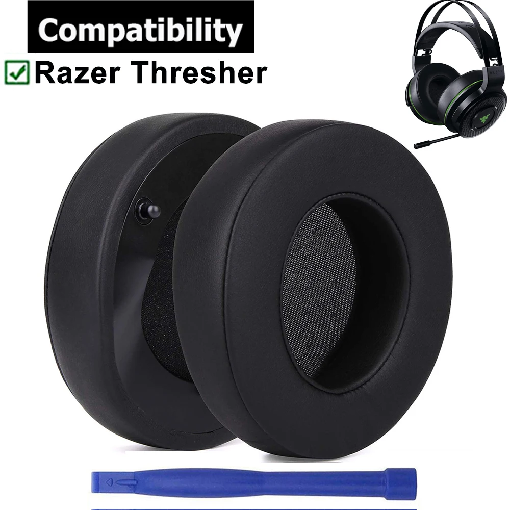 

1Pair Replacement Earpads Ear Pads Cushion For Razer Thresher Ultimate Tournament Edition PS4 Xbox One Dolby 7.1 Gaming Headsets