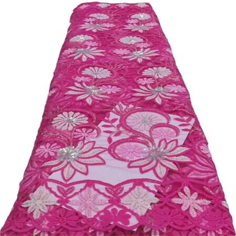 

Африканская кружевная ткань 2023 персиковая Высококачественная французская сетчатая кружевная ткань с блестками нигерийские кружевные ткани для свадебного платья