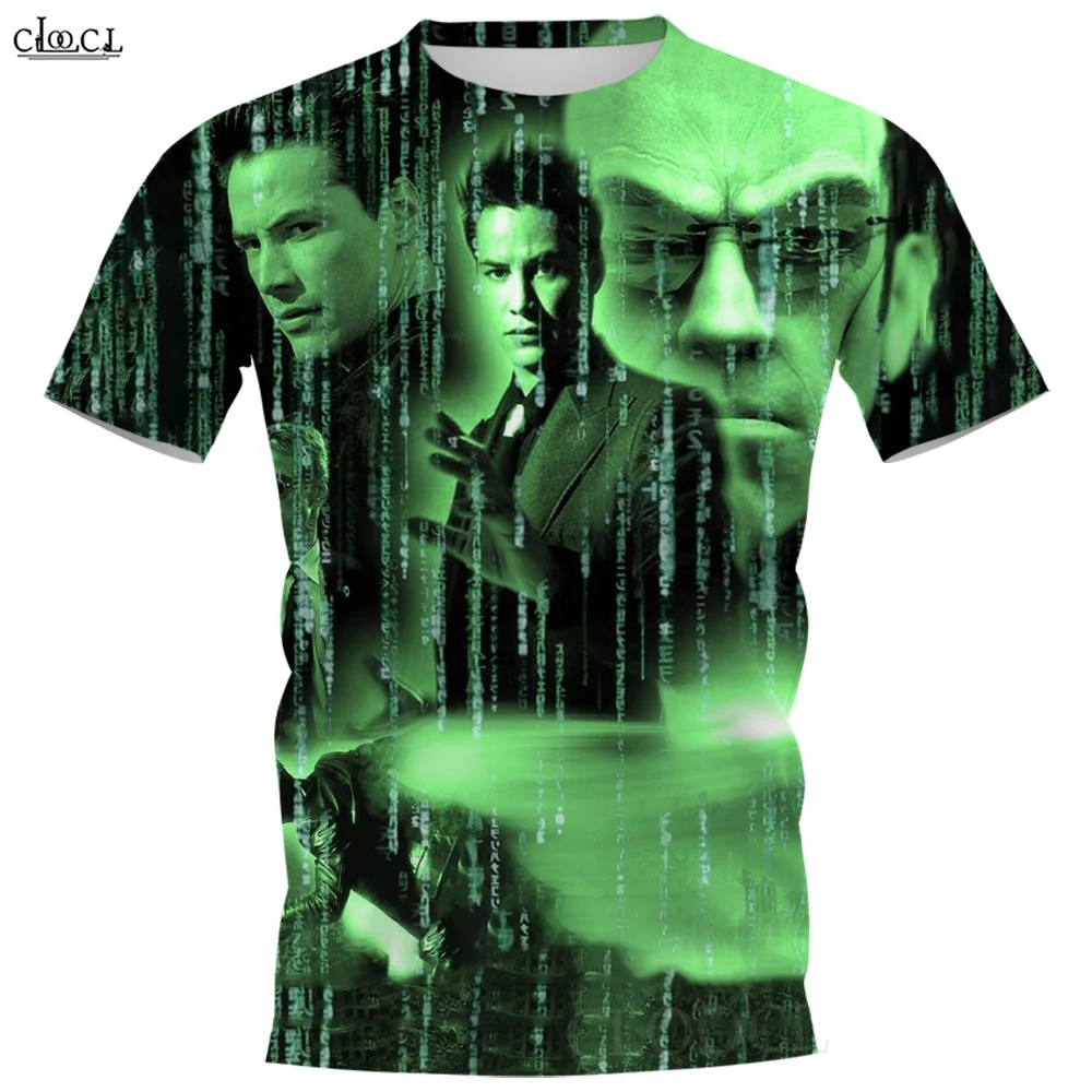 Мужская футболка CLOOCL с принтом матрицы 3D графика женские футболки коротким