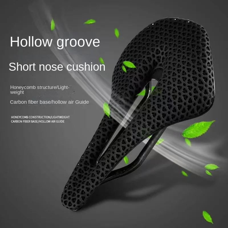 

3D Printed Bike Saddle Carbon Fiber Ultralight Hollow Comfortable Breathable MTB Mountain Road Bicycle Cycling Seat