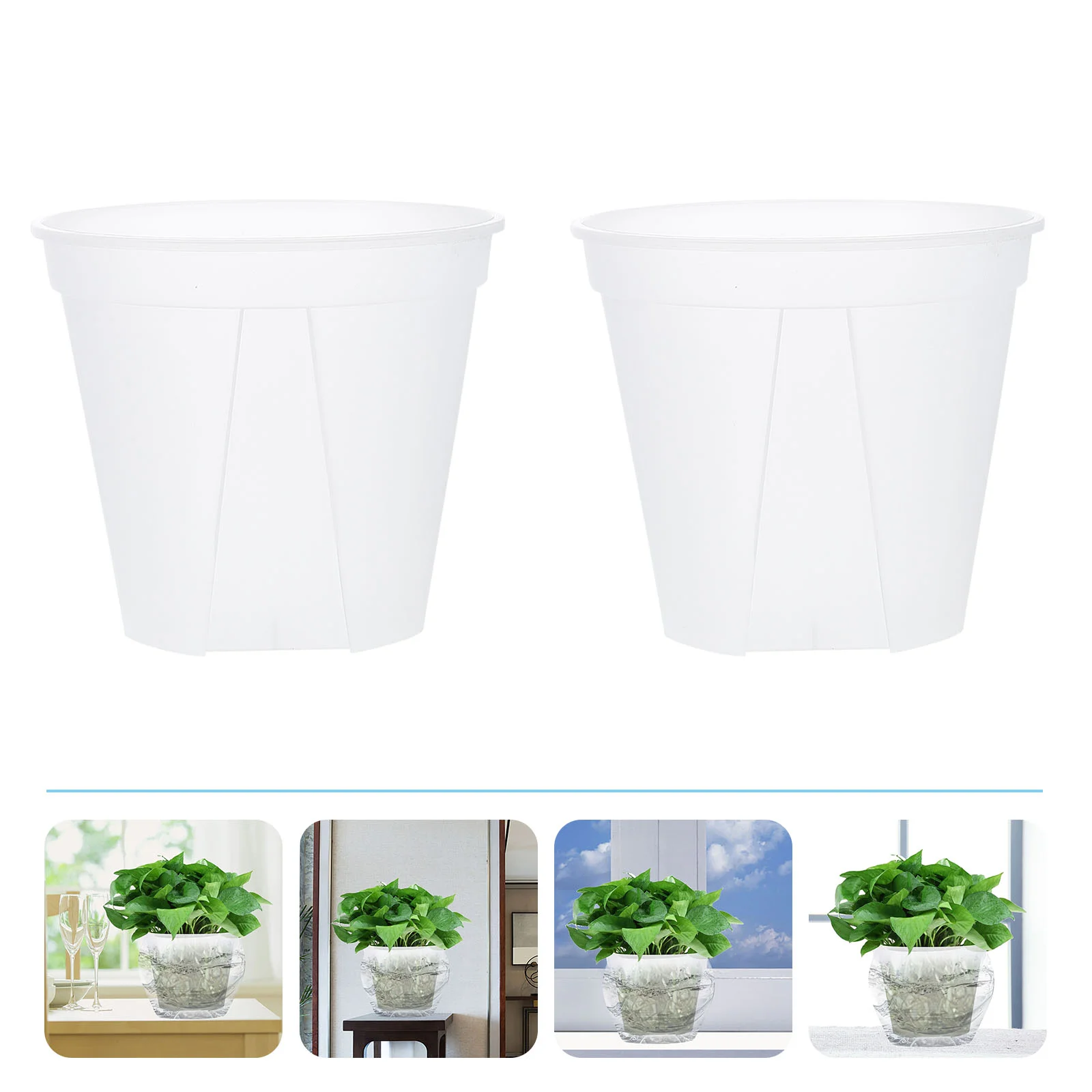 10 Pcs Vegetable Container Clear Gardening Pots Planter Nursery Pots 8 Inch Clear Orchid Pots Holes 5 Inch Plastic Pot