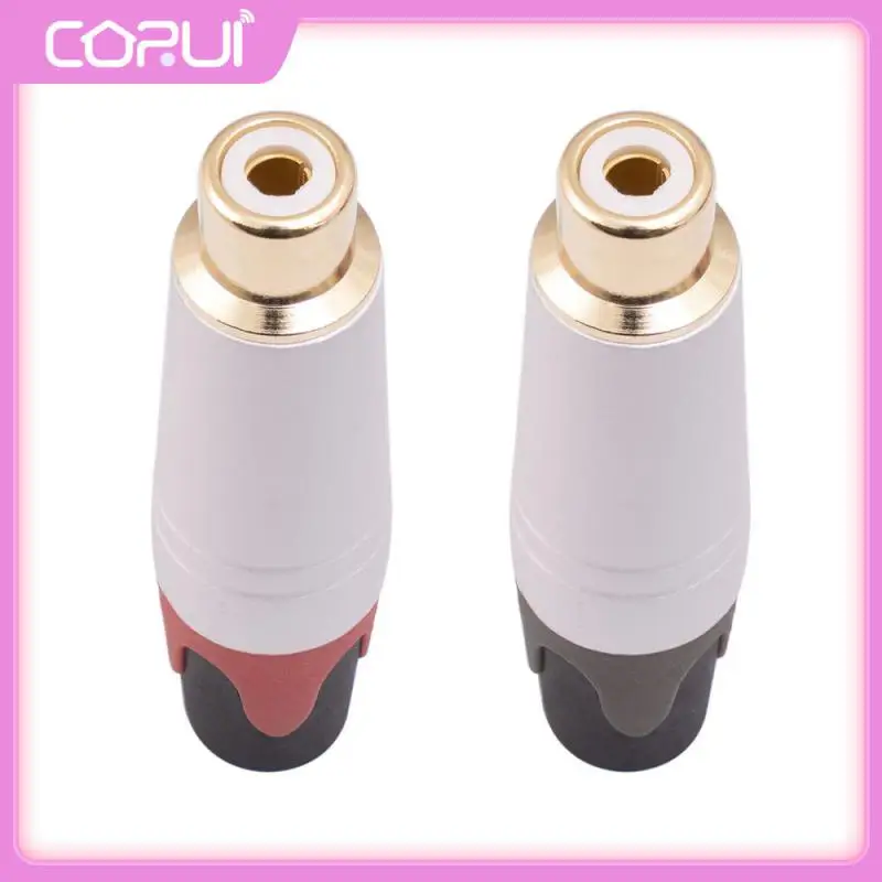 

Durable Black Rca Female Head Tr056 Female Welding Plug Gold-plated Rca Female Head Good Contact Computer Accessories Adapter