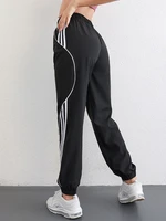 plus size womens running pants quick dry training jogging trousers female loose drawstring gym fitness workout sports pants